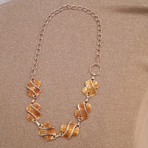 Gold Enamel Necklace - Picture 3 of 3